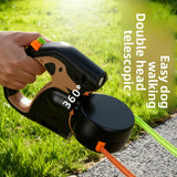 Retractable Dog Leash — Tangle-Free, Khaki / Red / Light Blue view 1