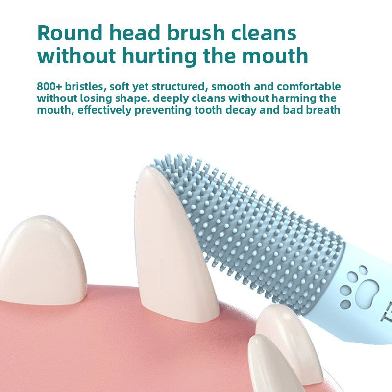 Silicone Finger Toothbrush for Dogs & Cats — Soft Bristle Dental Care, 5 Colours