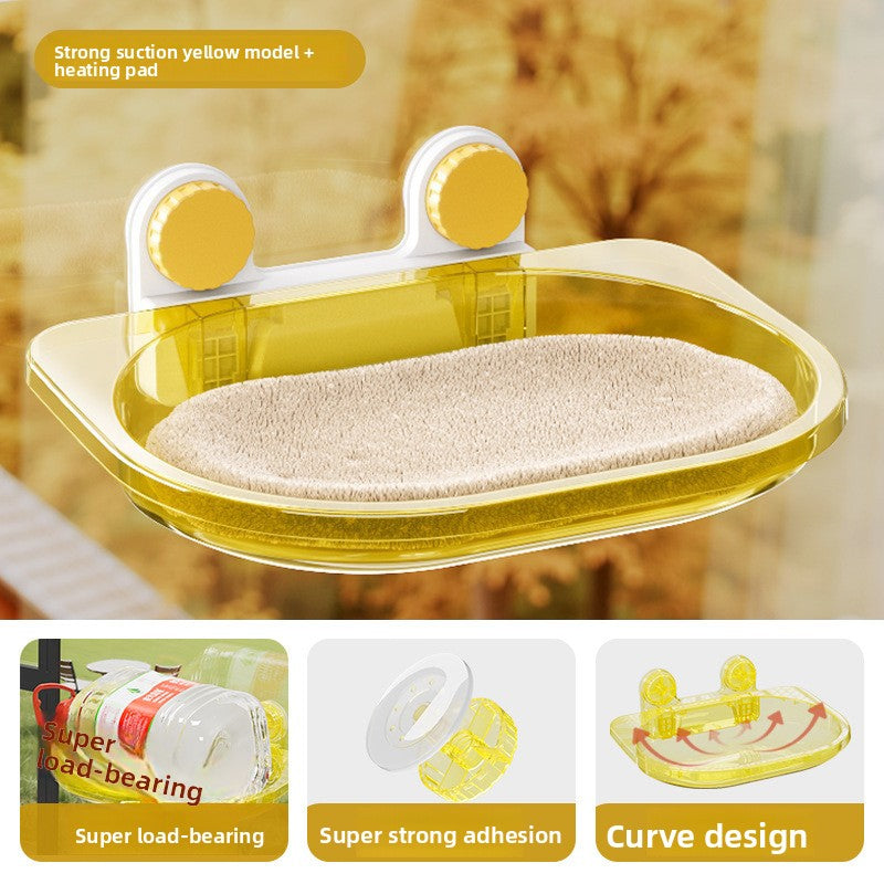 cat window hanging bed with suction cups - design and finish detail