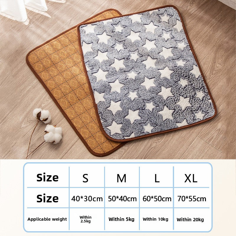 Pet Cooling Mat — Self-Cooling Gel Pad, S–XXL, Dogs & Cats, Multiple Patterns