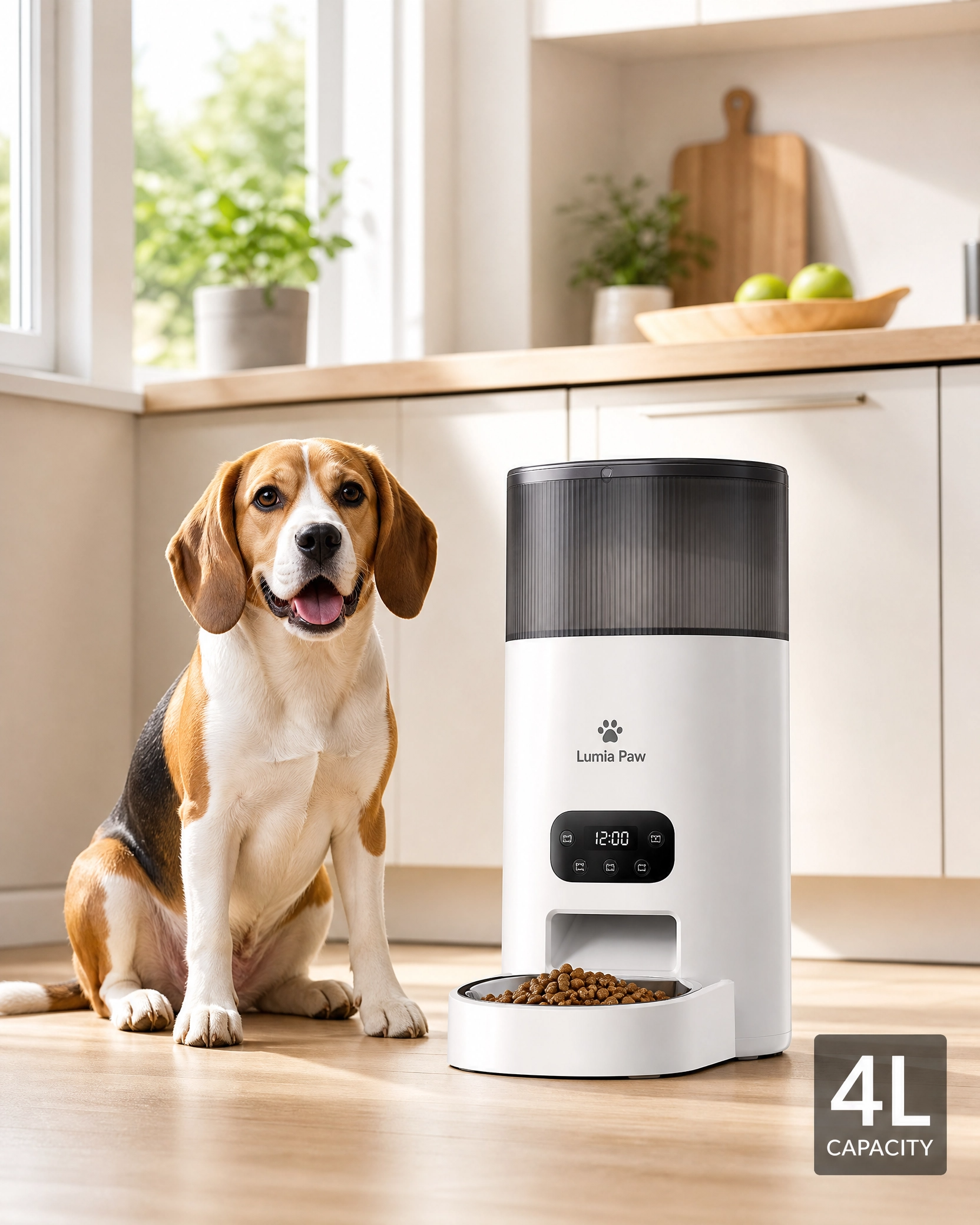 Automatic Pet Feeder — 4L App Control 2.4G WiFi, Button & Smart Versions