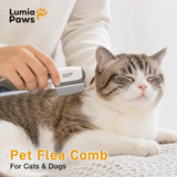 Pet Flea Comb for Dogs & Cats — Fine-Tooth Stainless Steel, Small & Large view 2