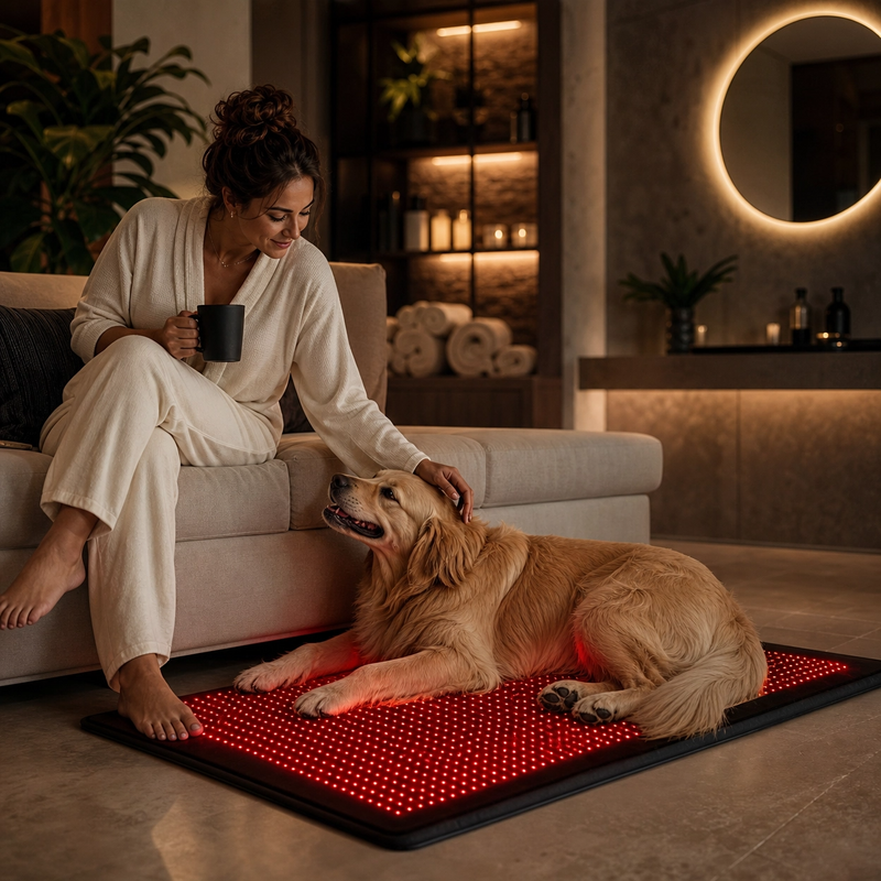 Red Light Therapy Mat — 5 Levels, 9 Timers & Heat for Full-Body Pain Relief